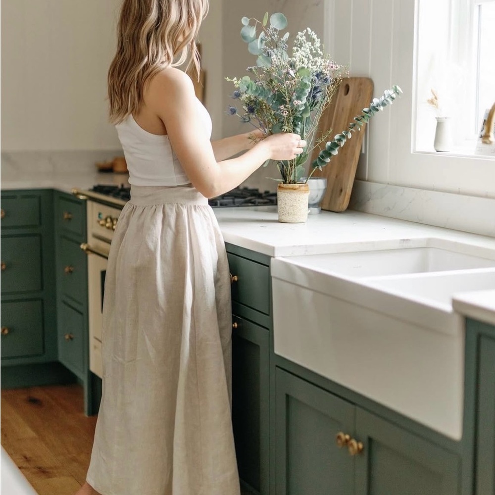 Elegant Cream A-Line Skirt